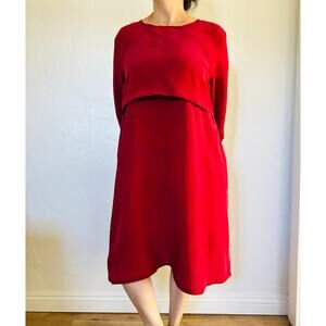COS Aline Deep Red Dress